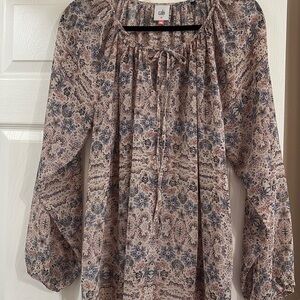 Cabi 5028 Siena Pink floral blouse